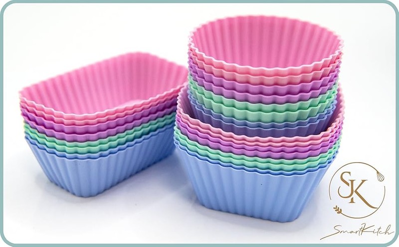 Silicone Cupcake Liners Lunch Box Dividers，Non-Stick Silicone Muffin Cups, gallery