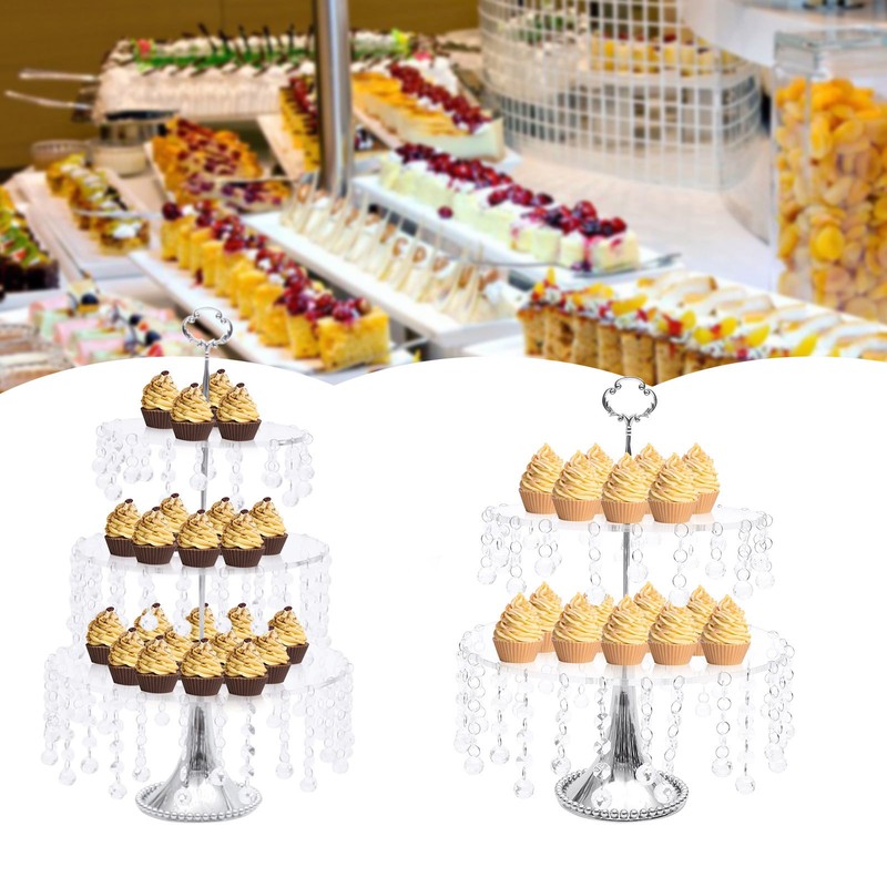 4*cake Stand Set Round Metal Plates For Dessert Cupcake Candy Display Detachable gallery