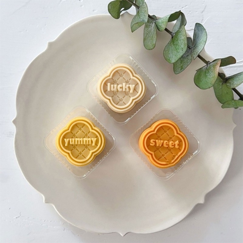2Set Four-leaf Clover- Moon Cake Mould Suitable for Diy Cookie Mould Accessories gallery