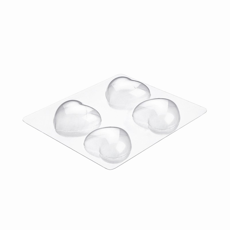 Mold for chocolate "Convex hearts Medium 6cm." plastic mold for confectioners gallery