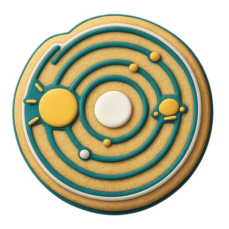 Astronomical Unit Solar System Cookie Cutter & Stamp, Fondant & Clay - 4x4 gallery