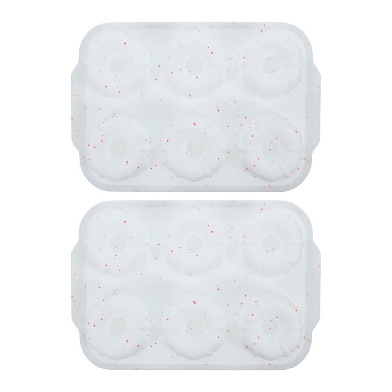 2Pcs Reusable Silicone Donut Baking Molds with Metal Support for Even Heat Cakes gallery