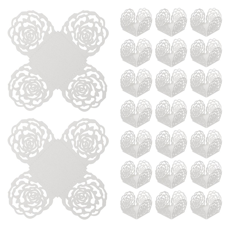 25 PCS Truffle Wrapper 4 Inch Square Cupcake Liner Baking Paper White