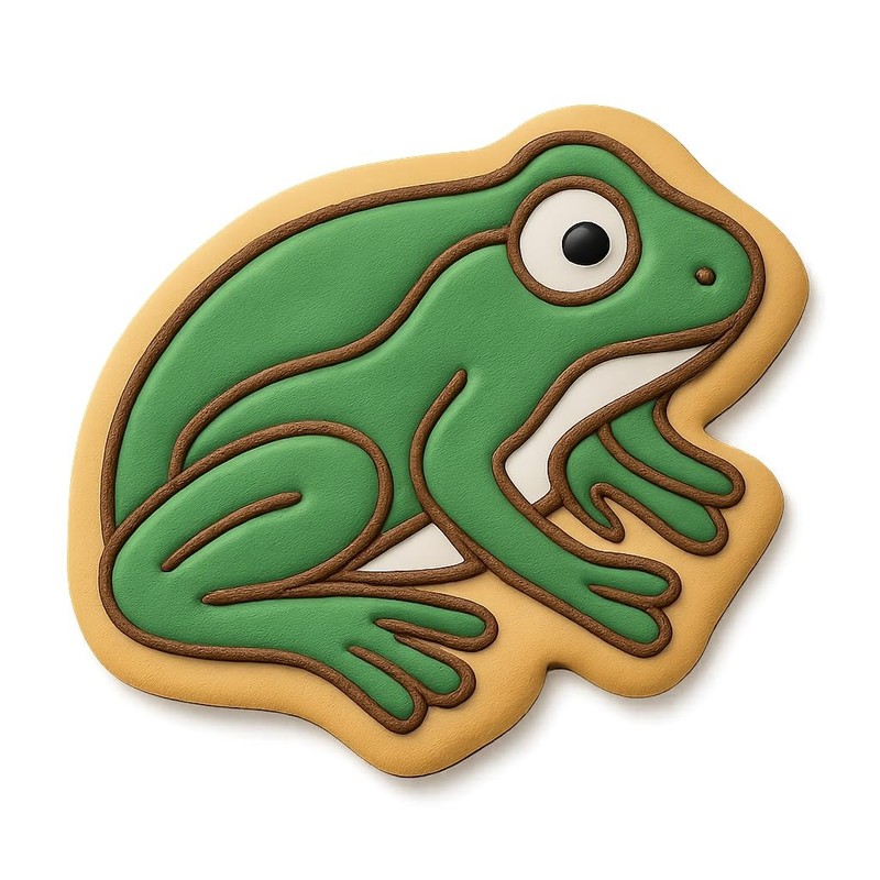 Resting Tree Frog Cookie Cutter & Stamp – 4×2.6 Fun Kitchen Baking