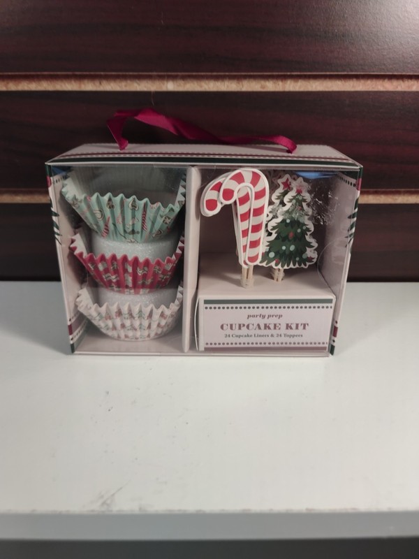 CORE Cupcake Kit 24 Liners 24 Toppers Christmas Holiday Whimsical Decorate Theme