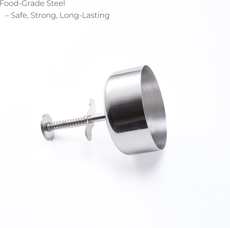 Polvoron Molder Filipino – 304 Stainless Steel Cookie Press with Spring Handle, gallery