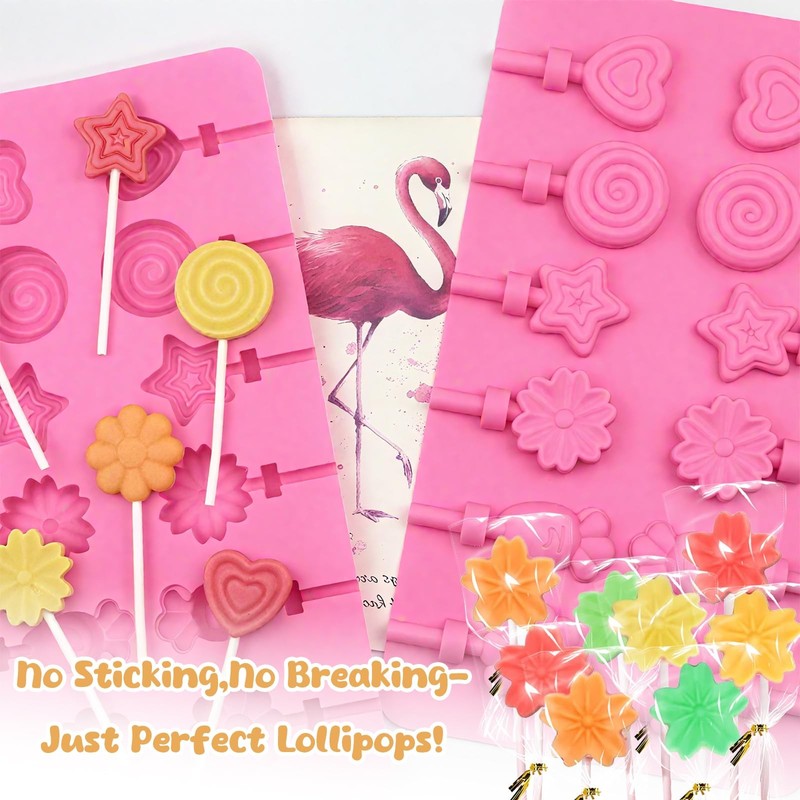 3 Pack Silicone Lollipop Molds 12 Cavity with Sticks Bags gallery