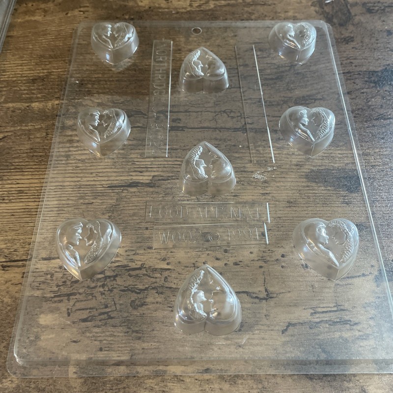 Lot of 14: Chocolate Candy Mold Lot- Couple In Heart; 25 Anniversary; Birthday gallery