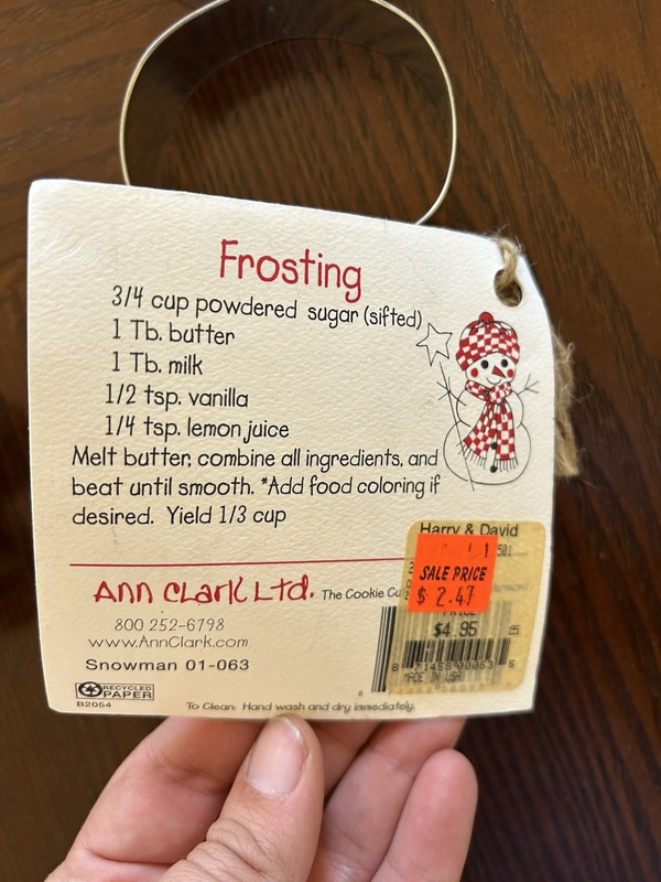 Ann Clark Cookie Cutter Gingerbread Girl & Snowman USA Bakeware 01-063 01-119 gallery