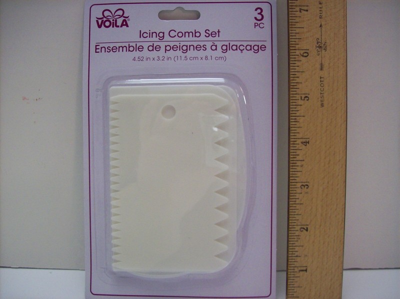 Icing Smoother and Texturizer Comb Set-3 Piece - NEW/Sealed gallery