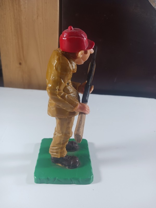 Vintage WILTON Hunter Old Man Cake Topper Decoration Hong Kong 1978 6" gallery