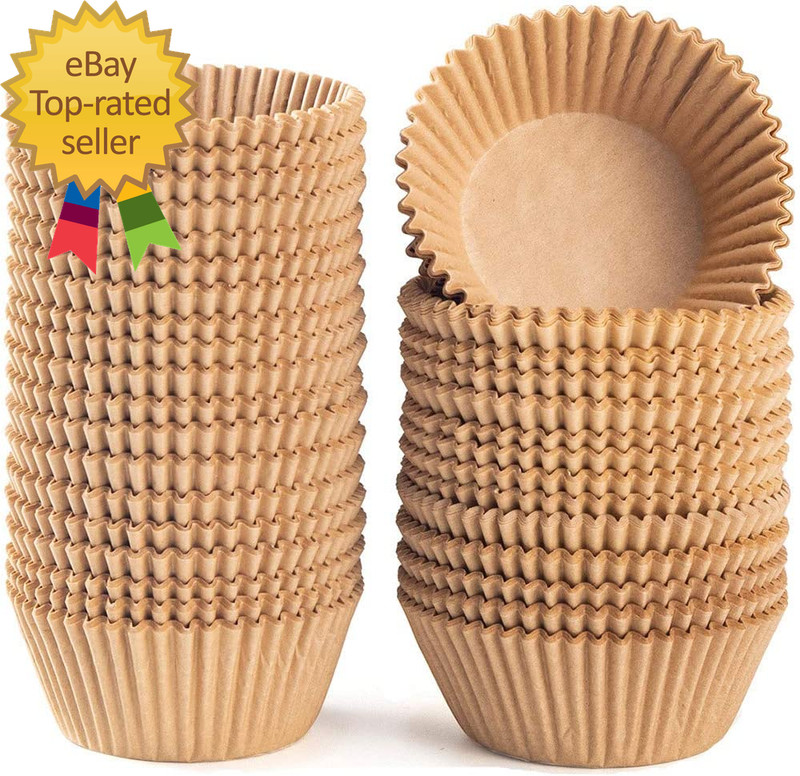 Standard Natural Cupcake Liners 500 Count No Smell Grease-Proof Paper Muffin