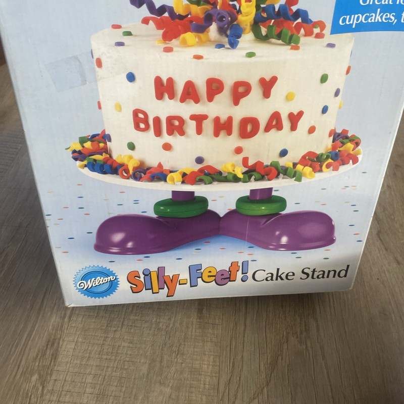 Wilton Silly Feet Birthday Cake Cupcake Presentation Treat Stand In Box