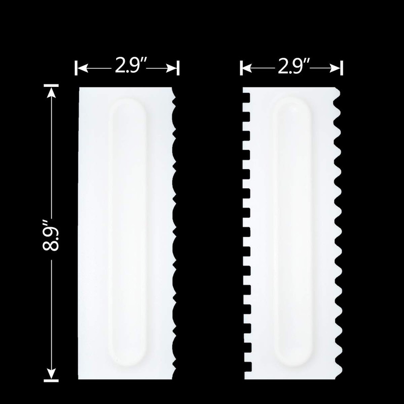 Cake Scraper Set Decorating Comb Icing Smoother Mousse Edge Sawtooth 4 PCS gallery