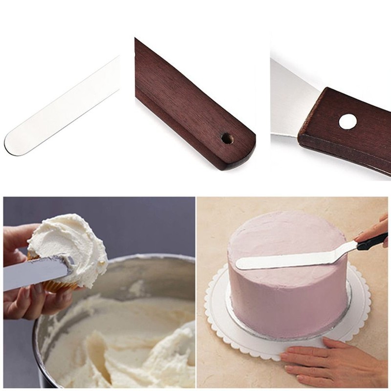 4/6/8/10 Inch Stainless Steel Cake Spatula Butter Cream Icing Frosting Kitchen gallery