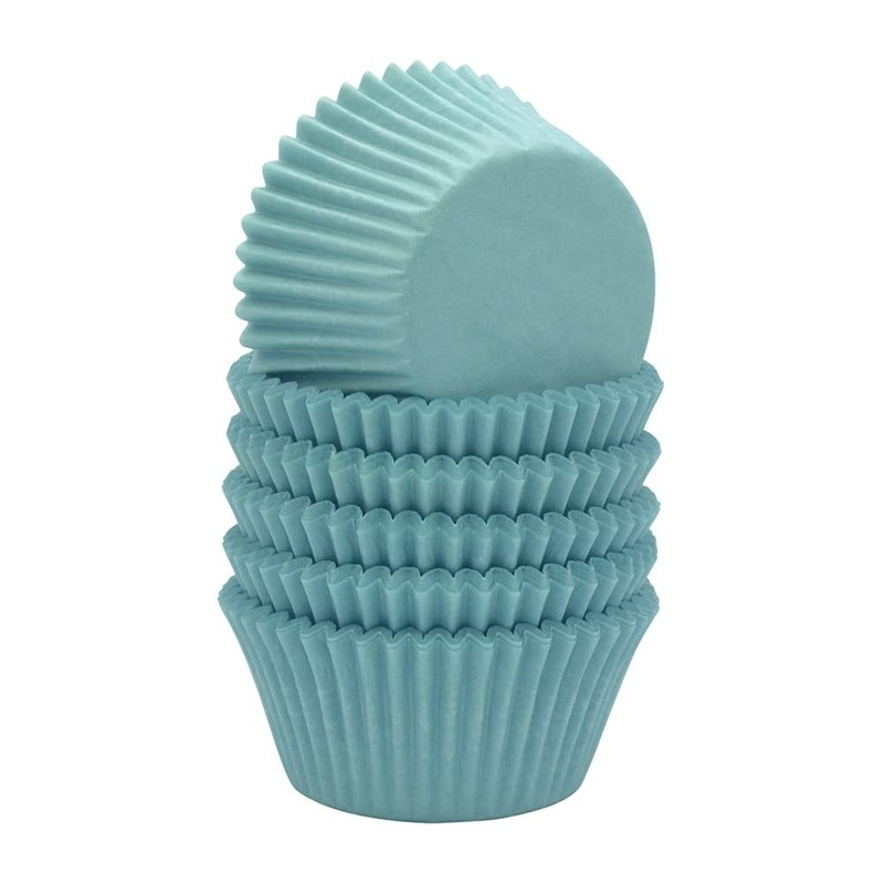 Blue Cupcake Liners Greaseproof Paper Standard Baking Cups for Party and More…