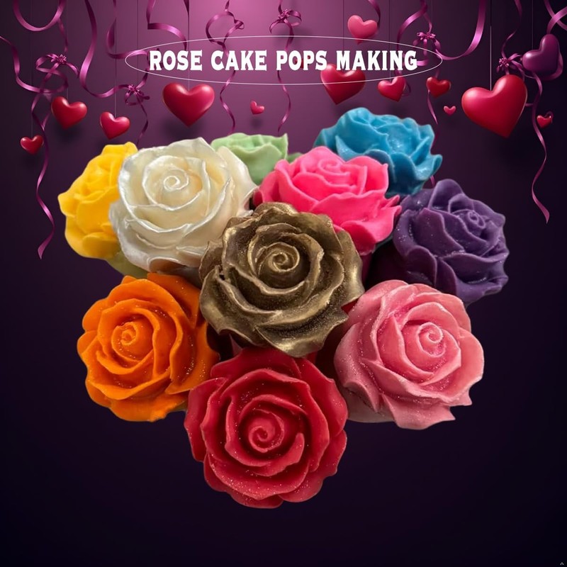 2PCS Rose Flowers Silicone Molds Cake Chocolate Mold Wedding Cake Decorating ... gallery
