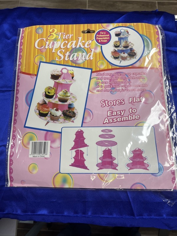 3 Tier Cupcake Stand Wire for Birthday Party Easter Holiday Display Holds 1 3 gallery