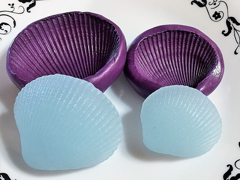 silicone shell mold seashell molds homemade Food Safe Jewelry Resin Polymer Clay
