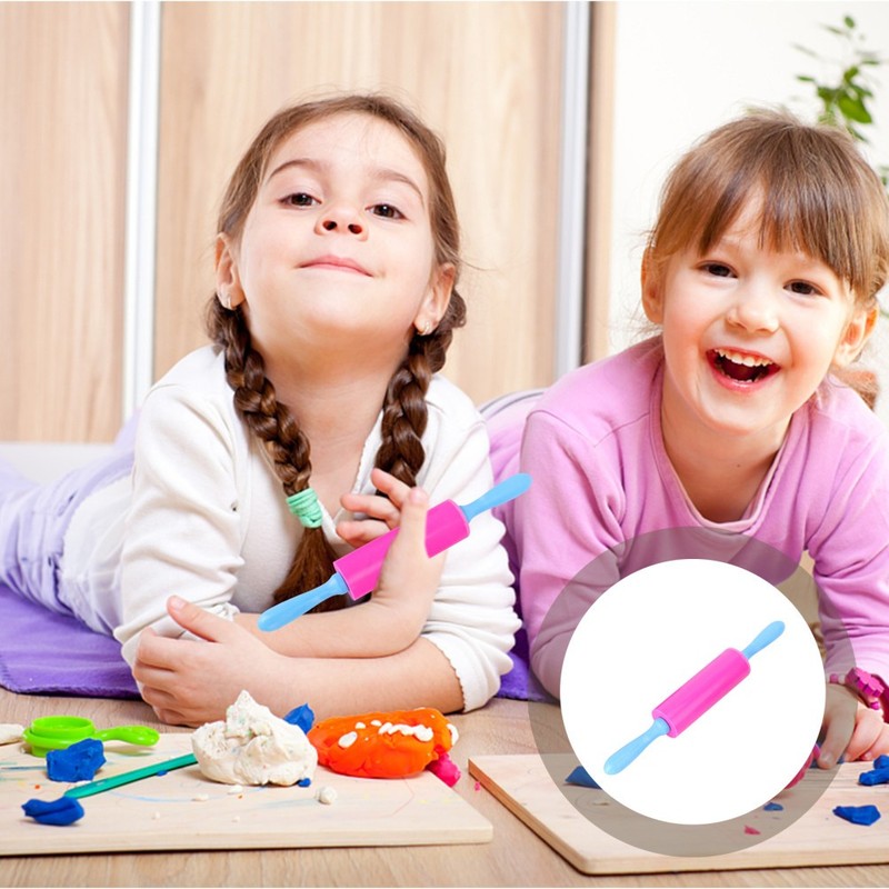 3 Pcs Kids Clay Dough Tools Set Rolling Pin Extruder Handmade Kit gallery
