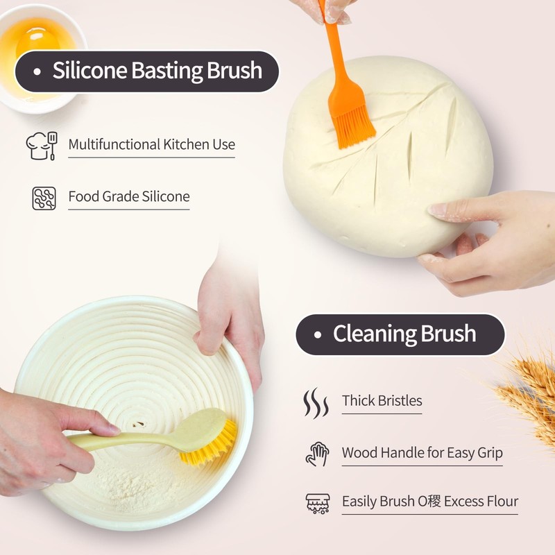 Bread Proofing Baskets - Sourdough Bread Baking Supplies for Perfect Loaves -... gallery