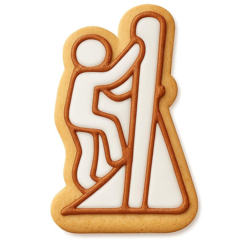 Vertical Ascent Climber Cookie Cutter & Stamp, Fondant & Clay - 4x2.4 gallery