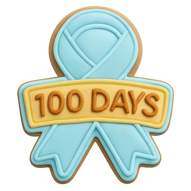 100-Day Ribbon Twist Cookie Cutter & Stamp, Fondant & Clay - 4x3.5 gallery