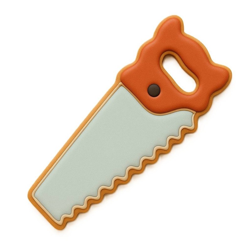 7 Piece Tool Cookie Cutter Set Construction Cookies Drill Hammer Saw Wrench Met gallery