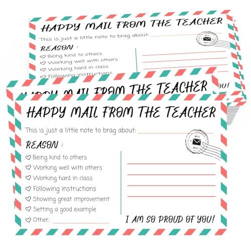 Teacher Mail Incentives for Elementary Students, Preschool, Elementary