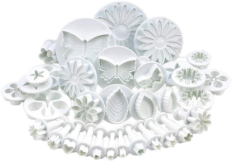 33 Pcs Fondant Cake Cookie Plunger Cutter Fondant Cake Cutter Mold Sugar craft