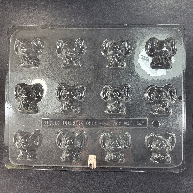 Apollo Mice Mouse Candy MOLDS Big Ears Use w/Candy Melts Vtg 1989 NOS* gallery