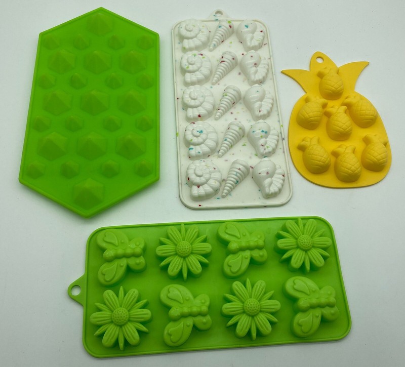 4-Silicone Mold Chocolate Ice Cube Tray Fondant Molds DIY SOAP Mould Jello Candy