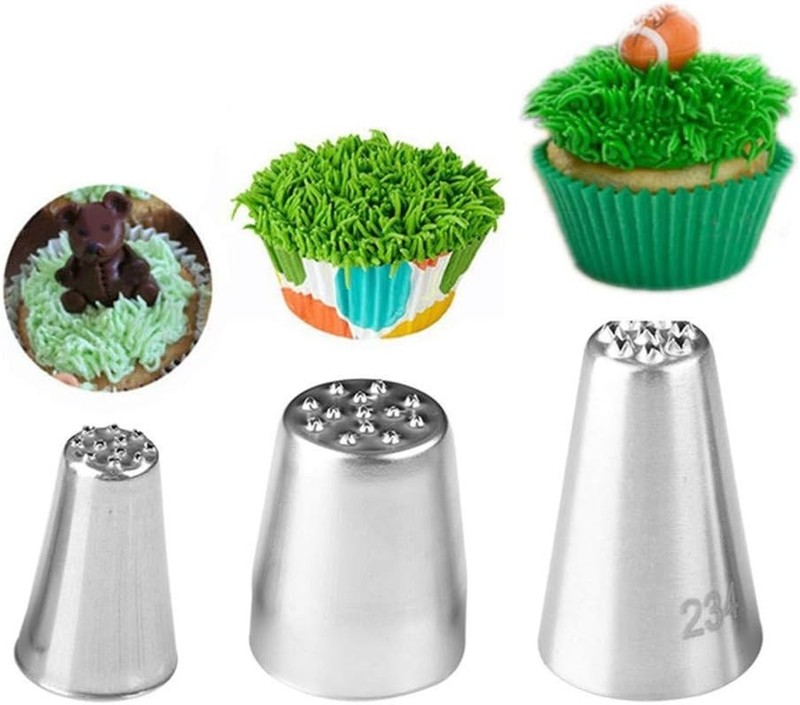 Complete Your Baking Set: 3 Leaf Nozzles in Stainless Steel for Cakes & Cookies gallery