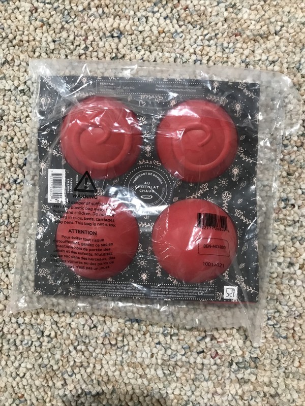 Modern Bliss Hot Chocolate Swirl Bomb Maker Red Silicone Mold, Makes 2" Spheres gallery