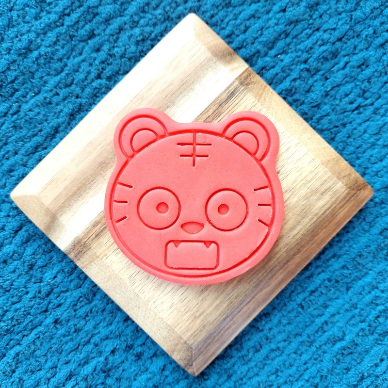 tiger face Cookie Cutter / Cookie Stamp / Home baking gallery