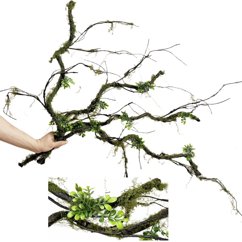 Dophinena 43 Inches Moss Twig Vines Artificial Trees Branches Jungle Climber