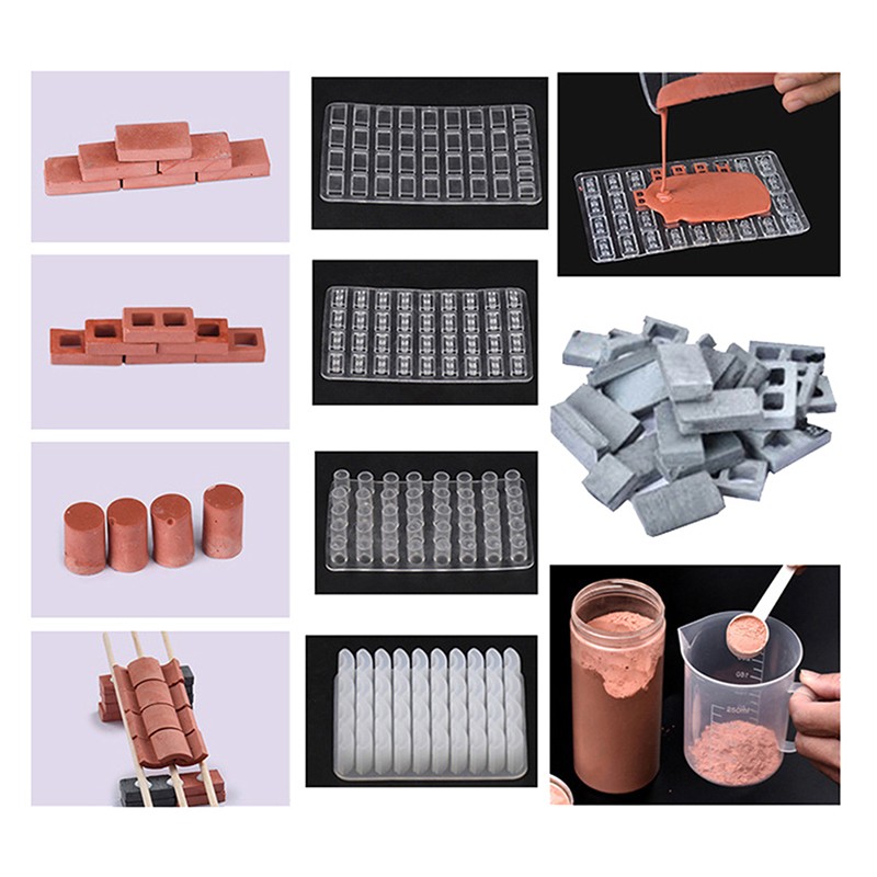 1Pc Sand Table Building Making Mini Brick Silicone Mold DIY Home Decoration gallery