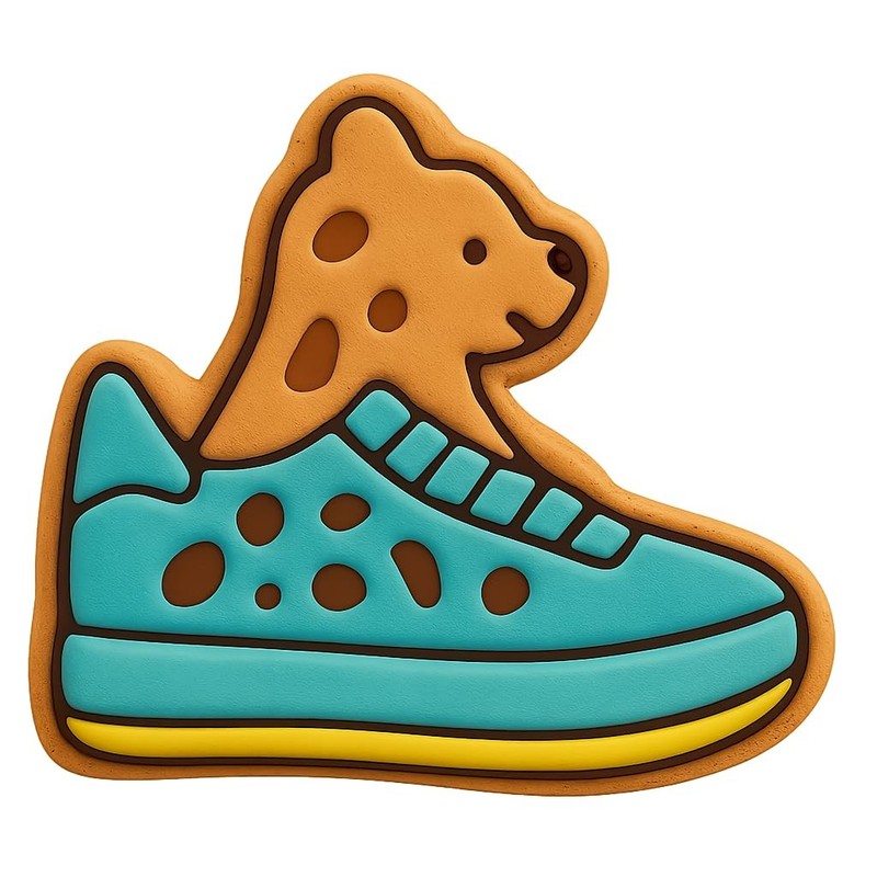 Animal Print Sneakerhead Cookie Cutter & Stamp, Fondant & Clay - 4x3.5 gallery
