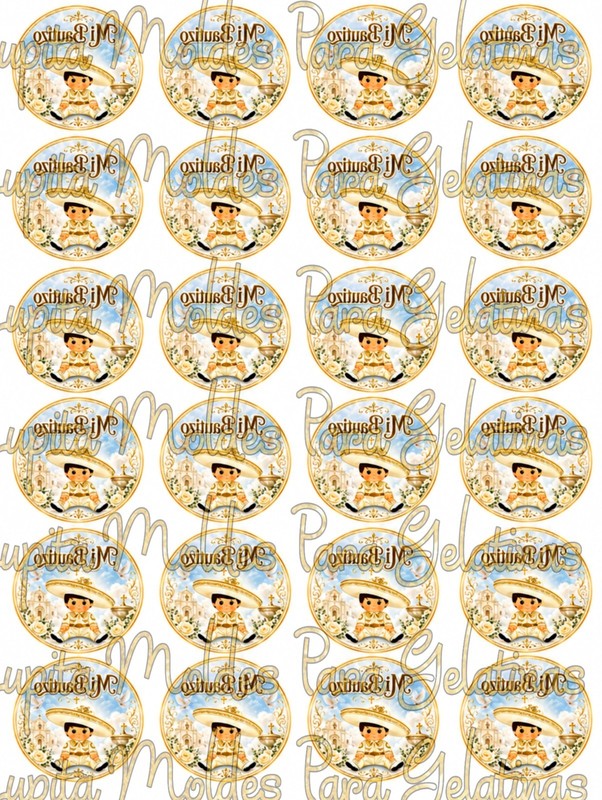 Baptism-themed gelatin transfers for cups