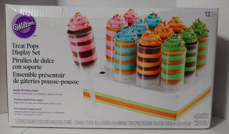 Wilton Treat Pops Display Set 12 Assembled Containers w/ Fill-N-Serve Stand