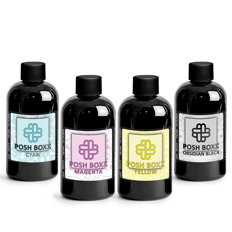 MADE IN USA - Edible Ink Refill Kit for Canon Printers - 4oz CMYK Universal ink