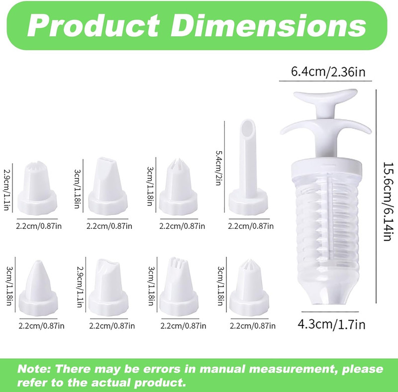 Dessert Decorating Syringe Set, Frosting Piping Kit, Cake Decorating Kit with Ca gallery
