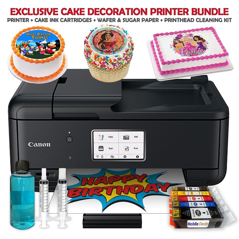Canon Cake Topper Image Printer, Edible Ink Cartridges, Wafer & Sugar Sheets Kit
