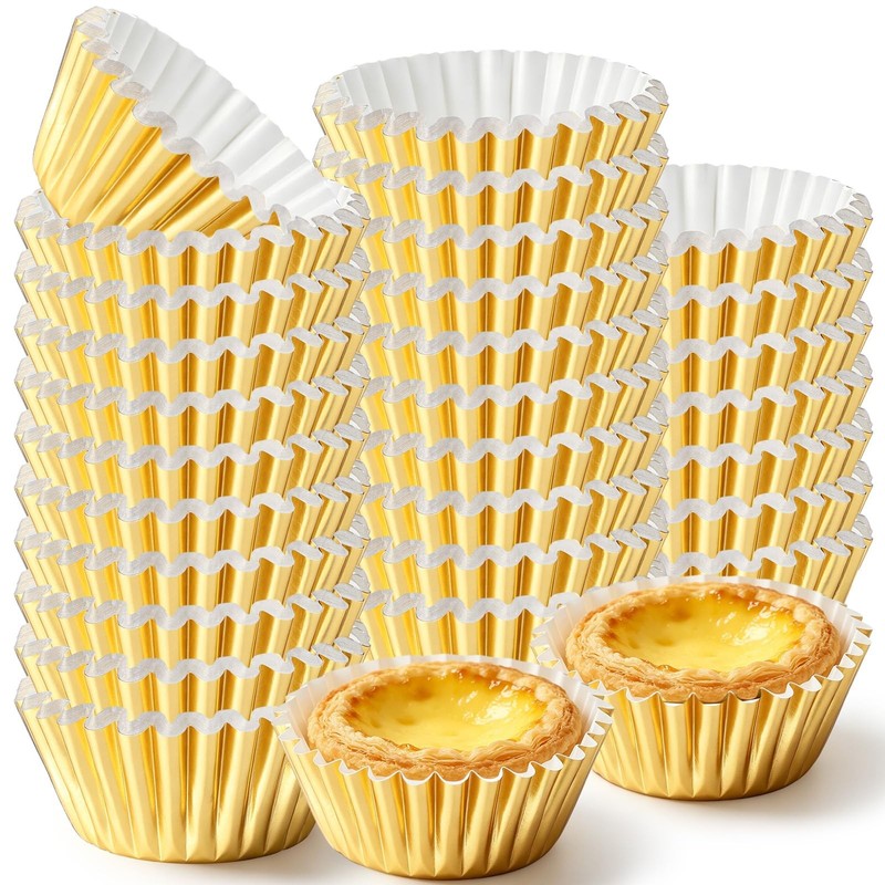 1000 PCS Gold Mini Cupcake Liners Metallic Paper Baking Cup Muffin Wrappers gallery