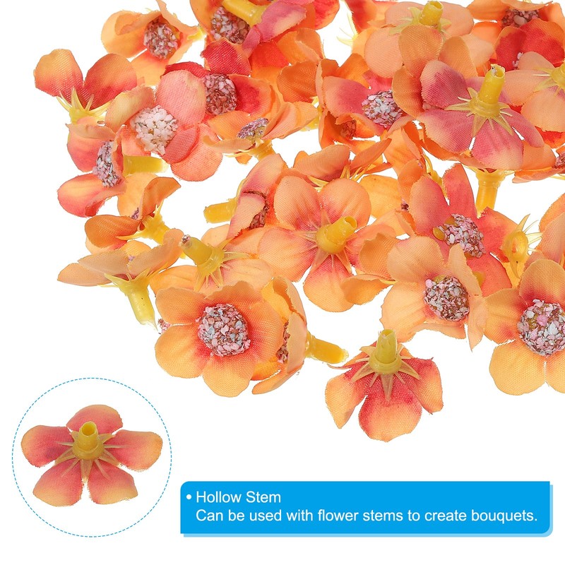 0.79" Artificial Daisy Flower Heads 50 Pack Dark Orange gallery