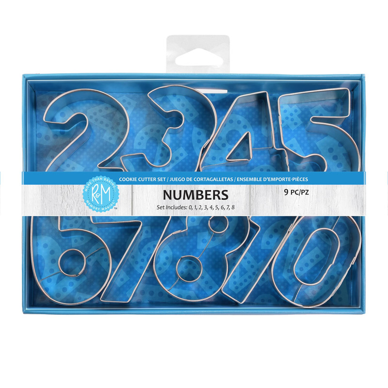R&M Rm 1-9 Number Cookie Cutters Cut-Outs. 2.5 9-Piece Gift Set 1955
