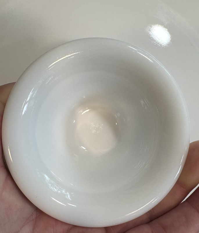 Vtg Westmorland White Milk Glass Low Profile 2”X12” Round Cake Stand Grape MINT gallery
