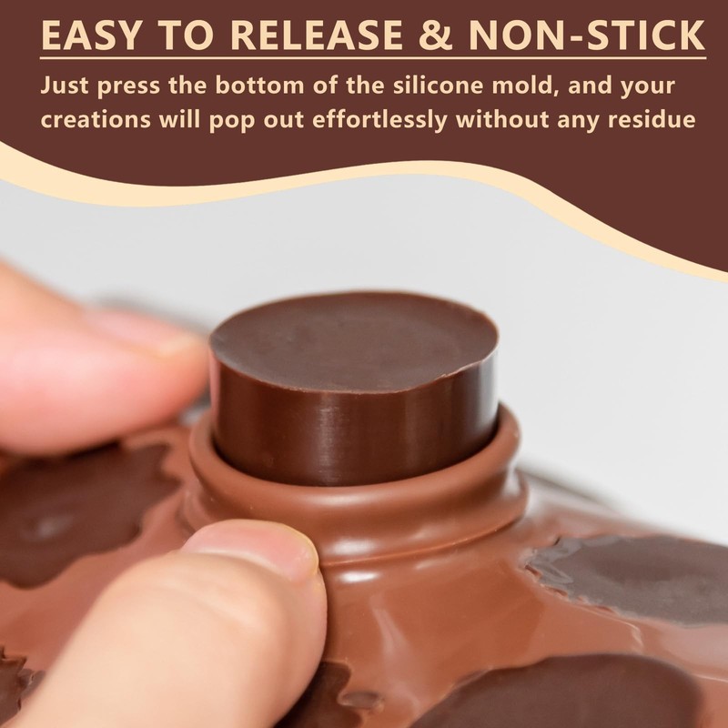 6 PCS Silicone Chocolate Mold Set FoodGrade NonStick Candy Jelly Flower gallery
