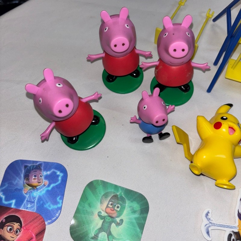 Mixed Lot | Cake Toppers | Cake Decor: Peppa Pig Pikachu Minion PJ Mask Pokemon gallery