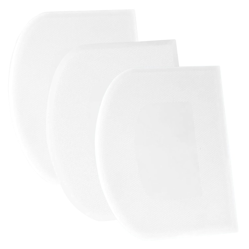 Dough Scraper Bench Scraper – 3P 4.7×3.7″ Plastic Flexible Bowl Scraper, Shar…